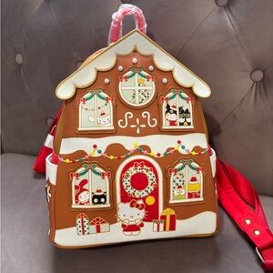 Hello kitty and friends loungefly gingerbread house christmas